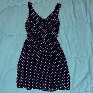 Navy Blue Polka-dots.